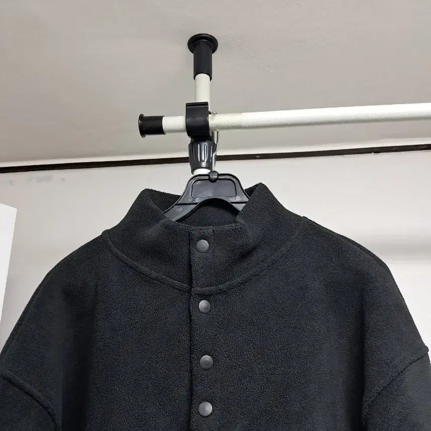 [BUNJANG] Black Fleece Half Neck Pullover / 블랙 플리스 하프넥 풀오버 박스핏