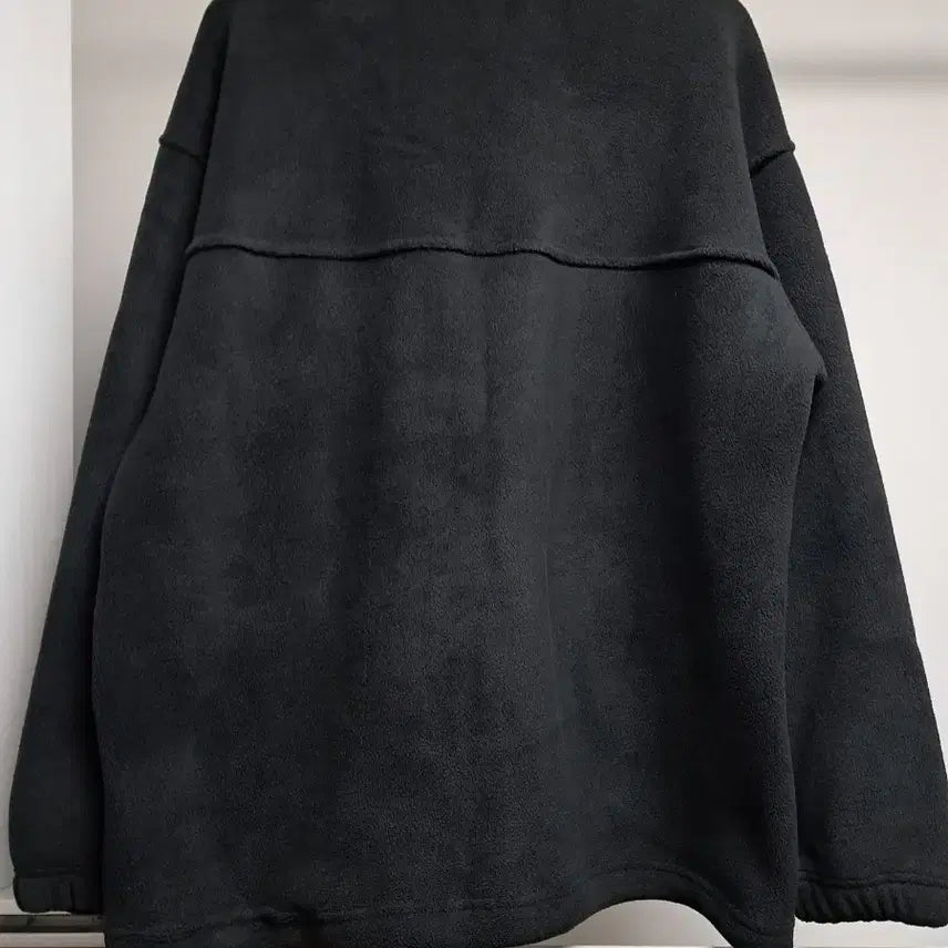 [BUNJANG] Black Fleece Half Neck Pullover / 블랙 플리스 하프넥 풀오버 박스핏