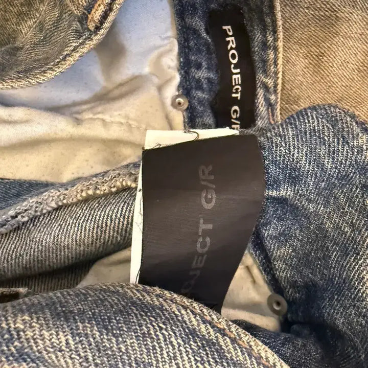 [BUNJANG] Project G/R Coated Backward Denim Pants Blue / [1] 프로젝트 G/R 코티드 백워드 데님 팬츠 블루