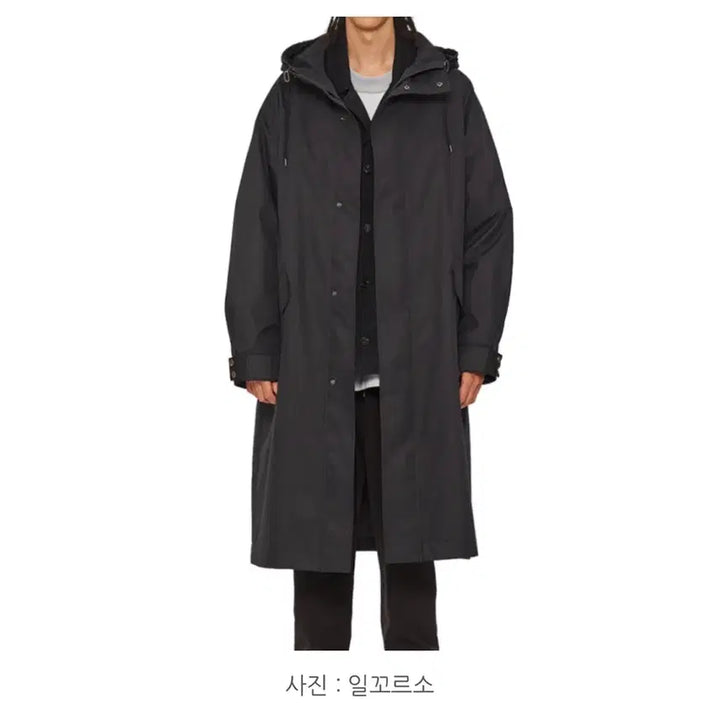 [BUNJANG] Il Corso 3LAYER Hooded Rain Jacket / 일꼬르소 블랙 오버핏 3LAYER 후드 레인점퍼 100size