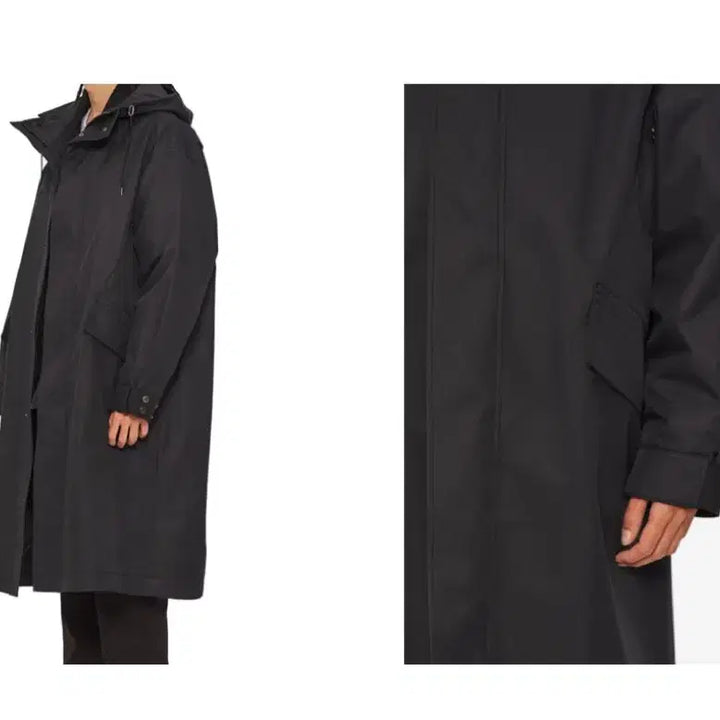 [BUNJANG] Il Corso 3LAYER Hooded Rain Jacket / 일꼬르소 블랙 오버핏 3LAYER 후드 레인점퍼 100size