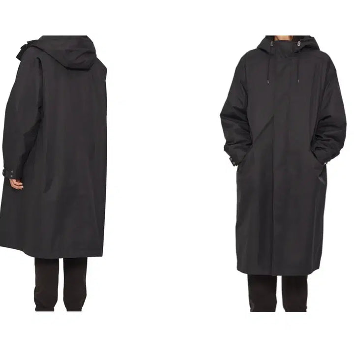 [BUNJANG] Il Corso 3LAYER Hooded Rain Jacket / 일꼬르소 블랙 오버핏 3LAYER 후드 레인점퍼 100size