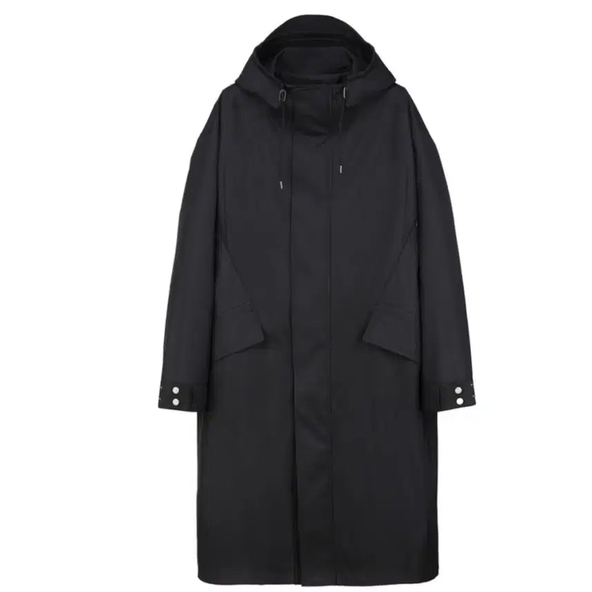[BUNJANG] Il Corso 3LAYER Hooded Rain Jacket / 일꼬르소 블랙 오버핏 3LAYER 후드 레인점퍼 100size