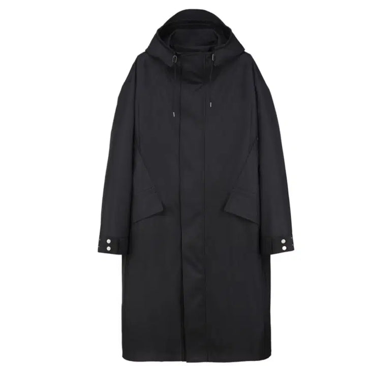 [BUNJANG] Il Corso 3LAYER Hooded Rain Jacket / 일꼬르소 블랙 오버핏 3LAYER 후드 레인점퍼 100size