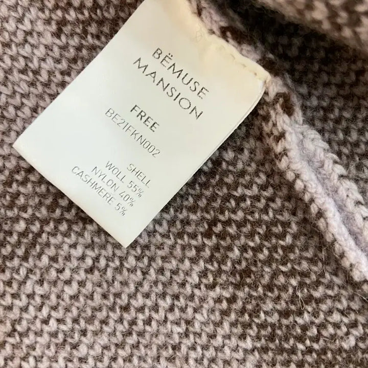 [BUNJANG] Bimuse Mansion Cashmere Check Cardigan Lavender / 비뮤즈맨션 울캐시미어 체크 가디건 라벤더컬러(프리사이즈)