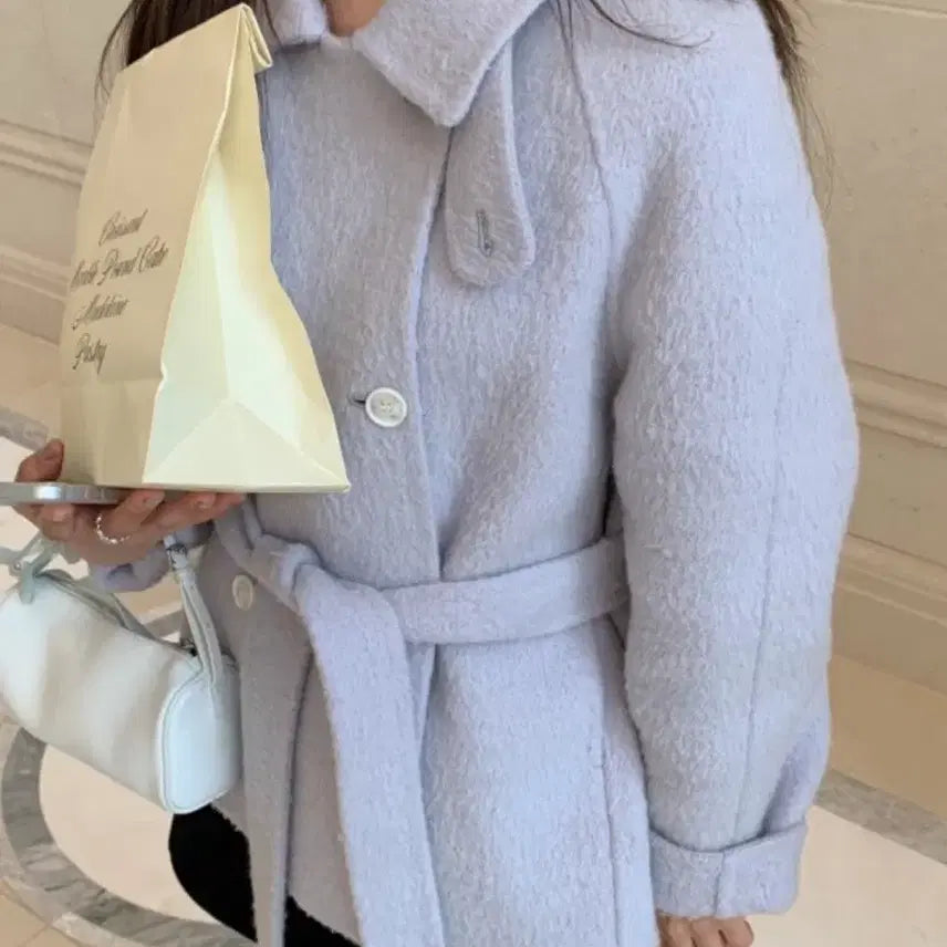 [BUNJANG] MOLO Classic Alpaca Half Coat / 모로 MOLO 클래식 하프코트 하프 코트 핸드메이드 알파카블루 모로마켓