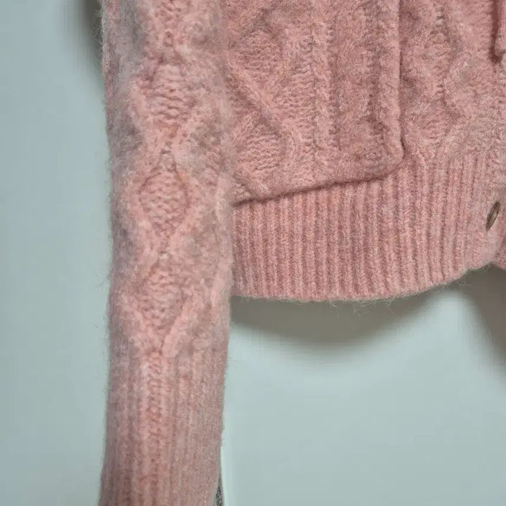 [BUNJANG] DoTom Alpaca Cable Knit Hoodie Cardigan / 도톰알파카꽈배기후드가디건