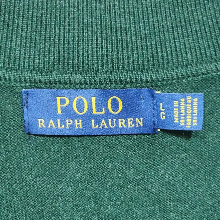 [BUNJANG] Ralph Lauren Polo Green Pocket V-neck Cardigan / (L) 랄프로렌 폴로 가디건 녹색 포켓 브이넥 캐주얼
