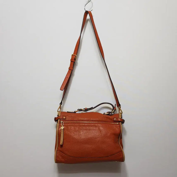 [BUNJANG] Leather Two-Way Shoulder Bag / 빈폴/레더투웨이숄더백/가로32세로22/소가죽/파라오쇼핑
