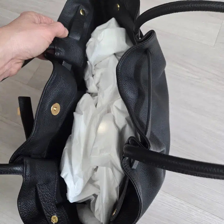 [BUNJANG] Black Leather Tote Bag (New) / 블랙 가죽 토트백(새상품28만)