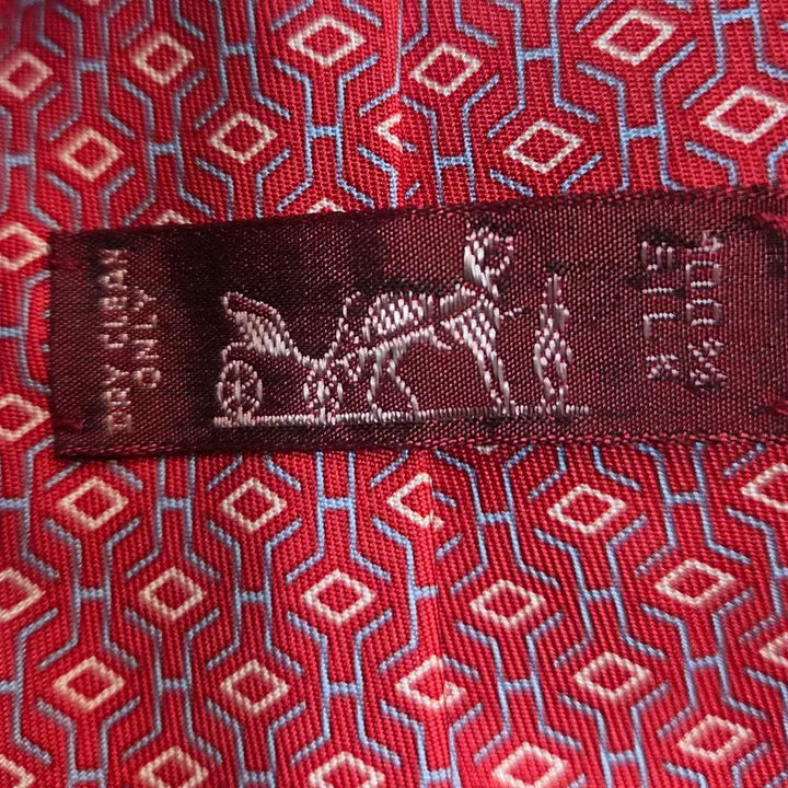 [BUNJANG] Hermes Pattern Silk Tie / 에르메스 패턴 실크 넥타이