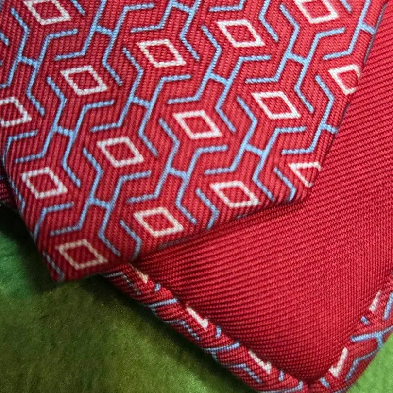 [BUNJANG] Hermes Pattern Silk Tie / 에르메스 패턴 실크 넥타이