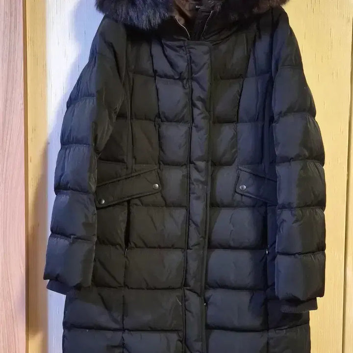 [BUNJANG] Hazzys Goose Long Padding Jacket (Black, Size 90) / 헤지스 구스롱패딩블랙90(55)