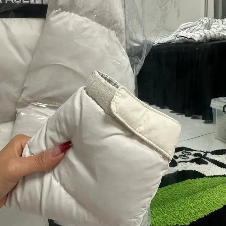 [SOLD OUT] 노스페이스 눕시 숏패딩 가데니아 화이트 S