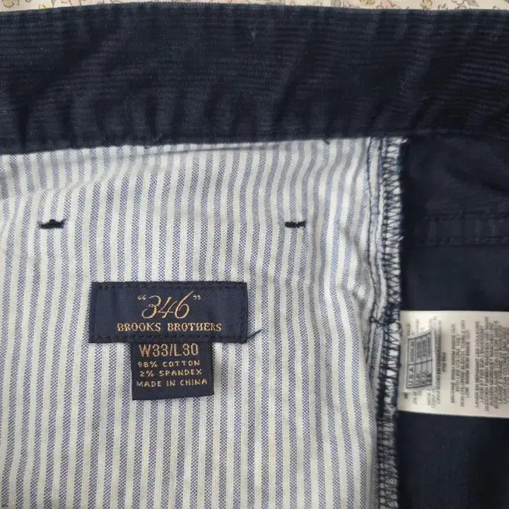 [BUNJANG] Brooks Brothers Corduroy Denim Pants 33 / 브룩스 브라더스 코듀로이 네니비 데님 바지 33