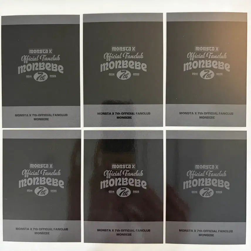 몬스타엑스 포토카드 6장 (탑홀더 제공)