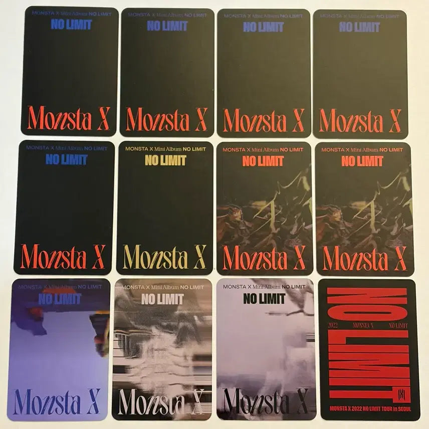 몬스타엑스 포토카드 12장 (탑홀더 제공)