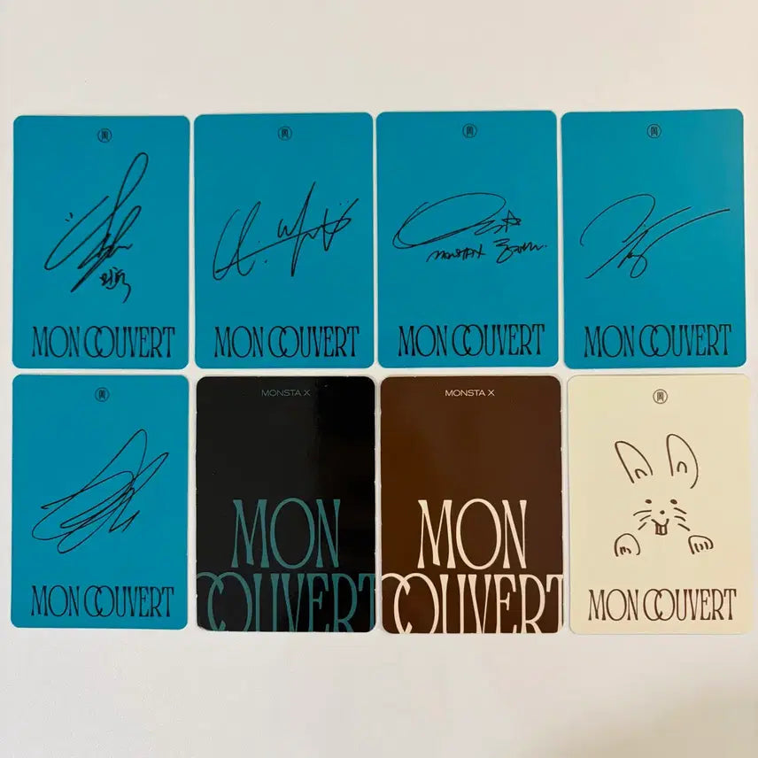 몬스타엑스 포토카드 8장 (탑홀더 제공)
