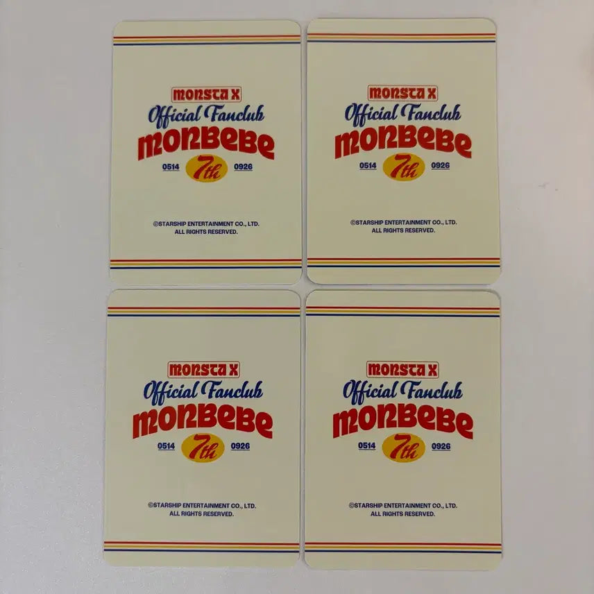 몬스타엑스 포토카드 4장 (탑홀더 제공)