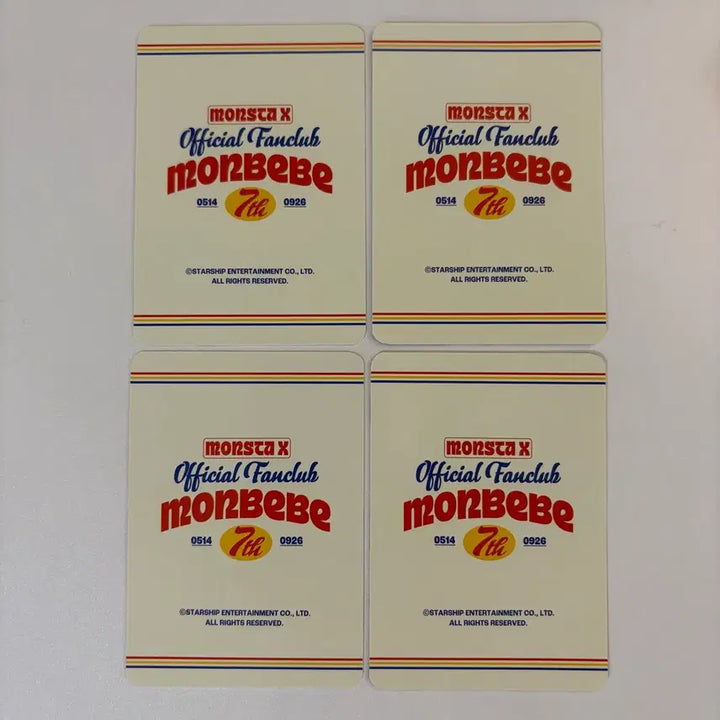 몬스타엑스 포토카드 4장 (탑홀더 제공)