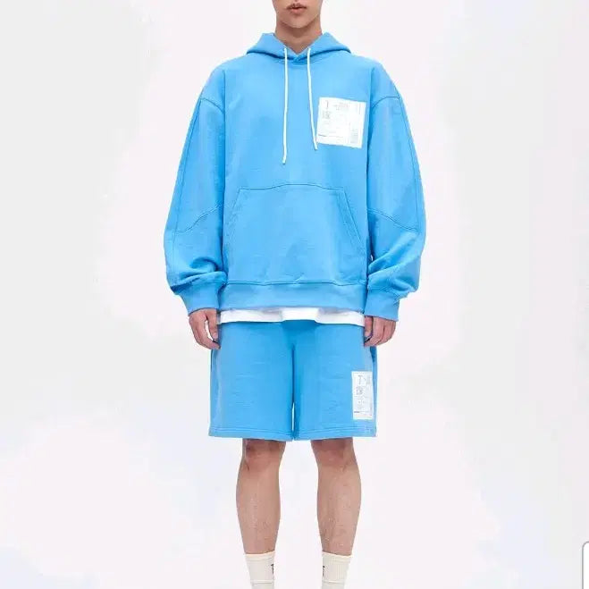 [BUNJANG] TIRIBLEND Essential Hoodie Sky Blue / 티리버럴 에센셜 후드티 스카이블루