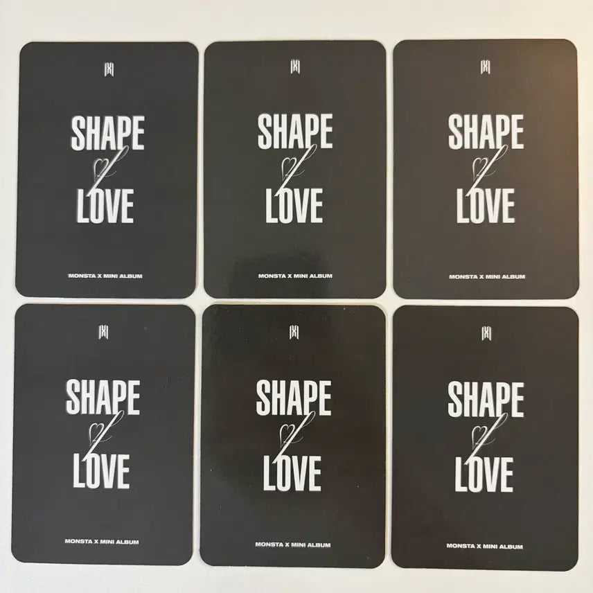 몬스타엑스 포토카드 6장 (탑홀더 제공)