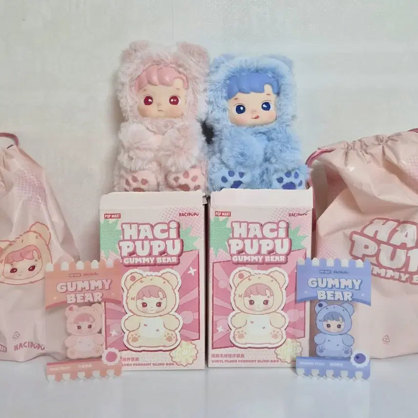 [BUNJANG] Pop Mart Hachipupu Jelly Bear, Random Labubu Skull Panda Bundle Set / 일괄)팝마트 하치푸푸 젤리곰 복숭아 블루베리 랜덤 라부부 스컬판다 탑토이