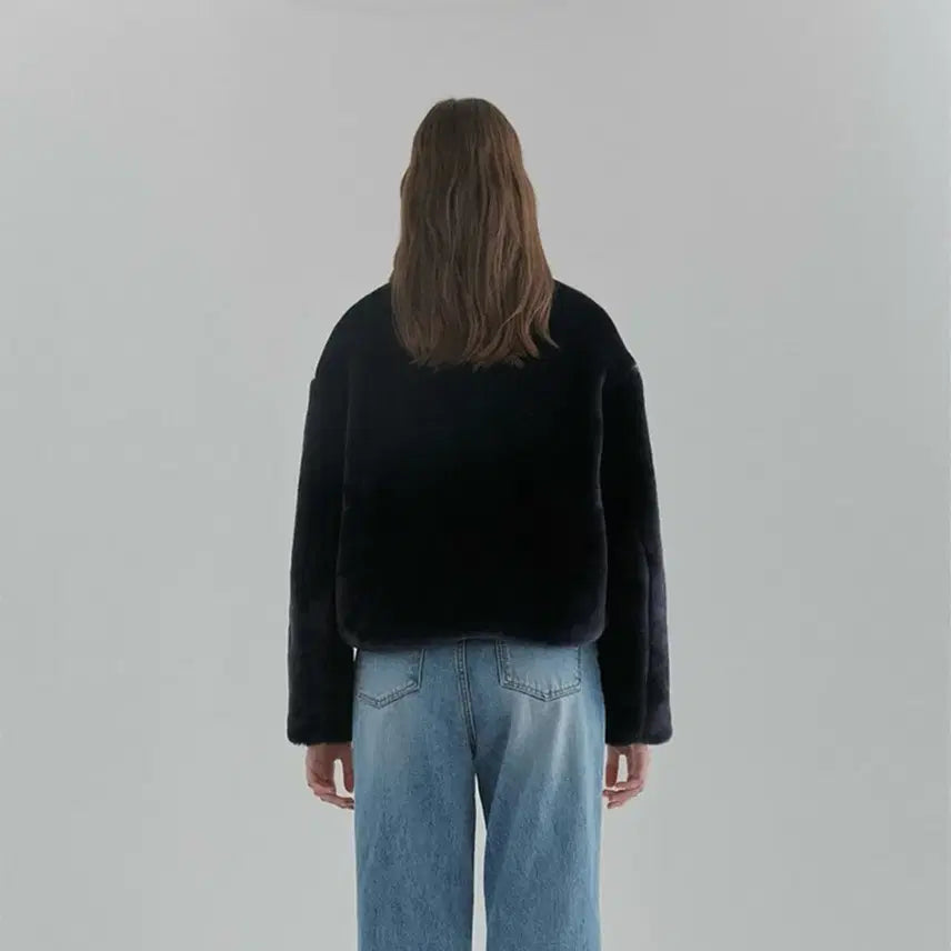 [BUNJANG] Current Fur Jacket (Navy) / 커렌트 퍼자켓(네이비)