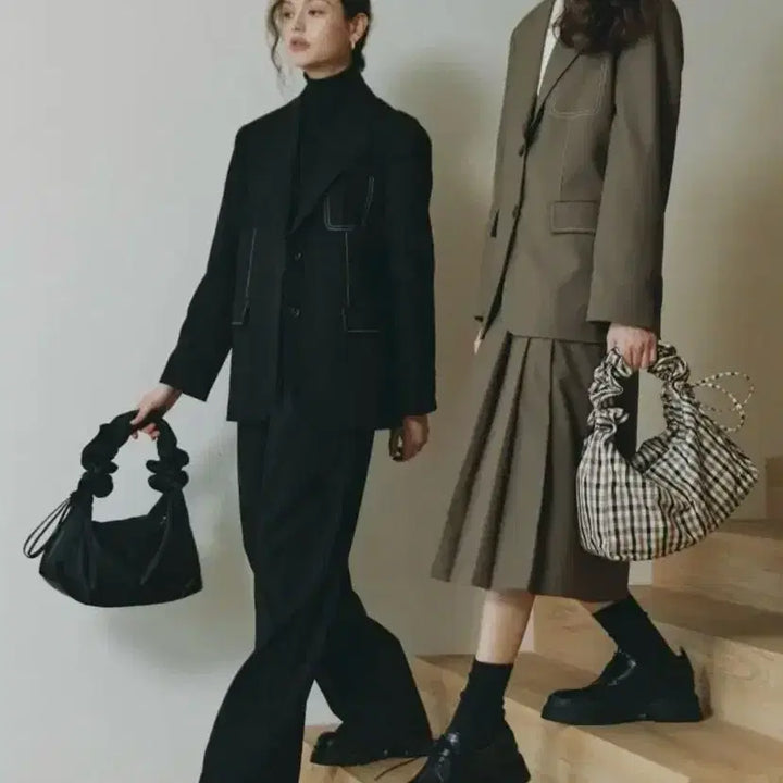 [BUNJANG] Eyeye Stitch Jacket Skirt Set / Eyeye 스티치 자켓 스커트 세트