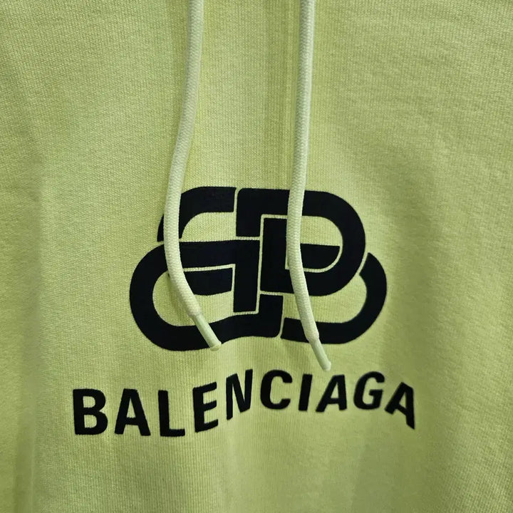 [BUNJANG] Balenciaga BB Logo Hoodie Lime / 발렌시아가 BB로고 후드티 라임