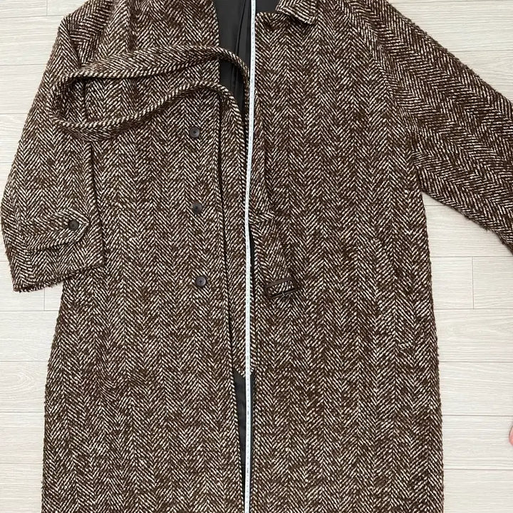 [BUNJANG] Auralee 22AW Wool Mohair Alpaca Herringbone Tweed Coat / [5]오라리 22AW  울 모저 알파카 헤링본 트위드 수티엥 카라 코트