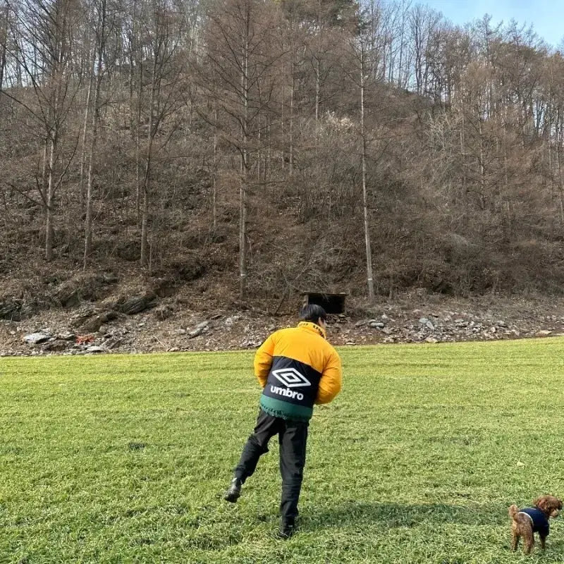 [BUNJANG] Umbro Cover Block Duck Down Puffer Jacket Large / 엄브로 커버블럭 덕다운 패딩 라지