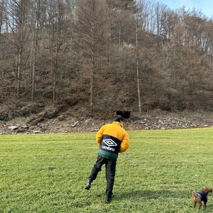 [BUNJANG] Umbro Cover Block Duck Down Puffer Jacket Large / 엄브로 커버블럭 덕다운 패딩 라지