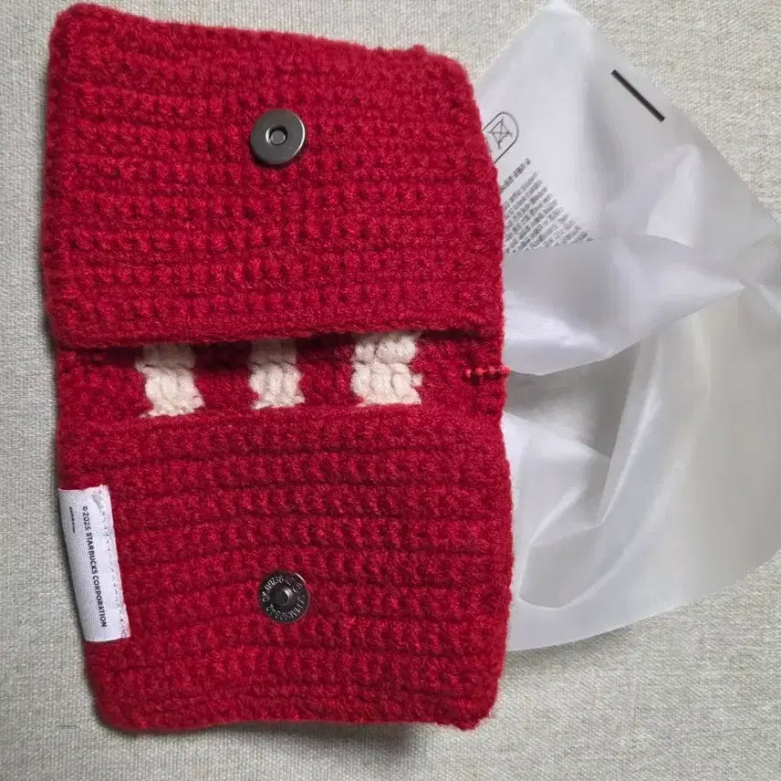 [BUNJANG] Starbucks Stripe Knit Card Wallet / 스타벅스 스트라이프 니트 카드지갑