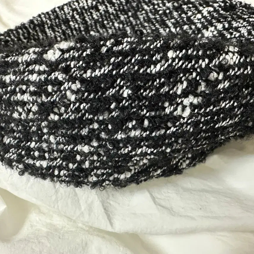[BUNJANG] Knit Tweed Hunting Cap Beret Hat / 니트 트위드 헌팅캡 베레모 모자