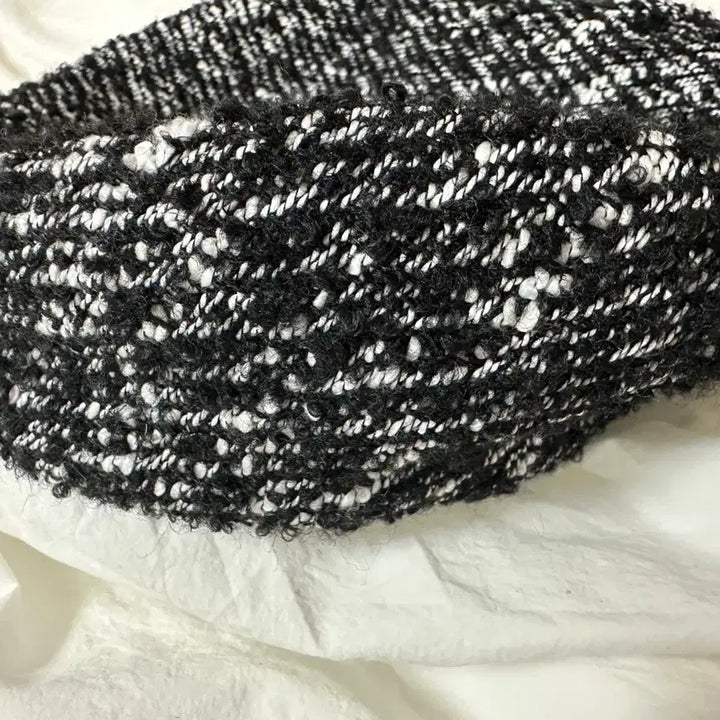 [BUNJANG] Knit Tweed Hunting Cap Beret Hat / 니트 트위드 헌팅캡 베레모 모자