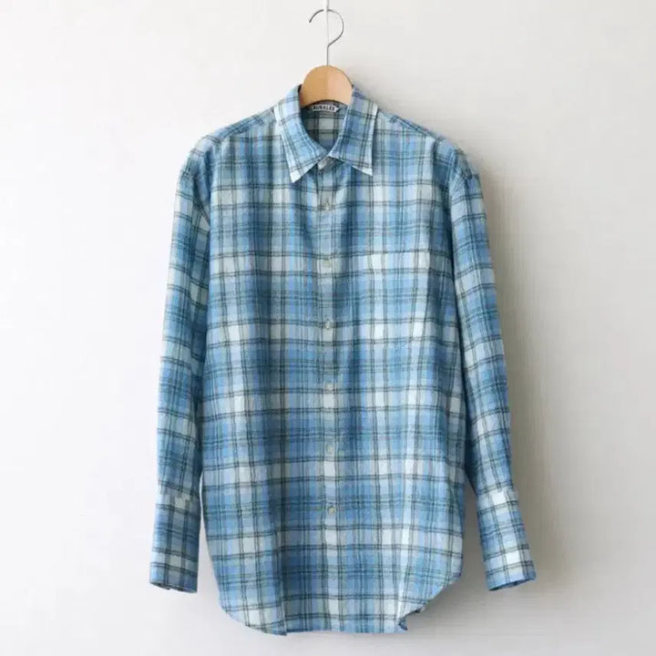 [BUNJANG] Auralee Airy Wool Check Shirt / 5) 오라리 에어리 울 체크 셔츠 5 판매