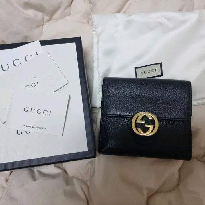 [BUNJANG] Gucci Interlocking Wallet Black / 정품 구찌 인터로킹 지갑 블랙