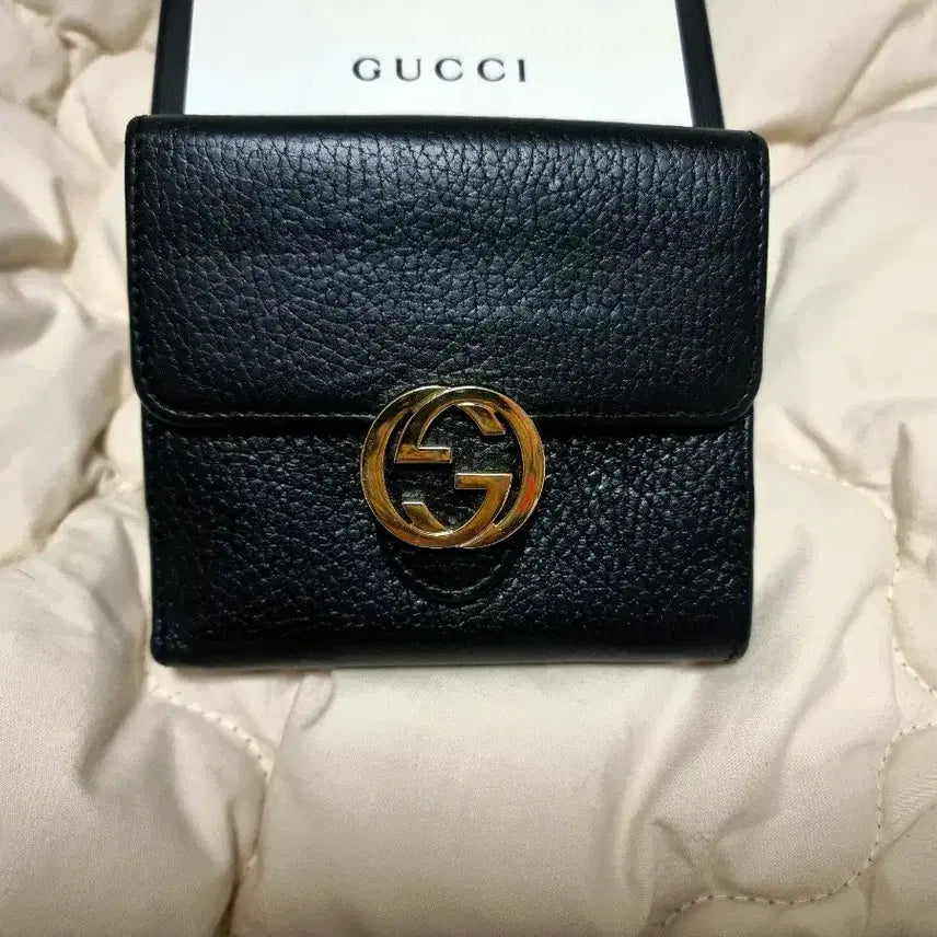 [BUNJANG] Gucci Interlocking Wallet Black / 정품 구찌 인터로킹 지갑 블랙