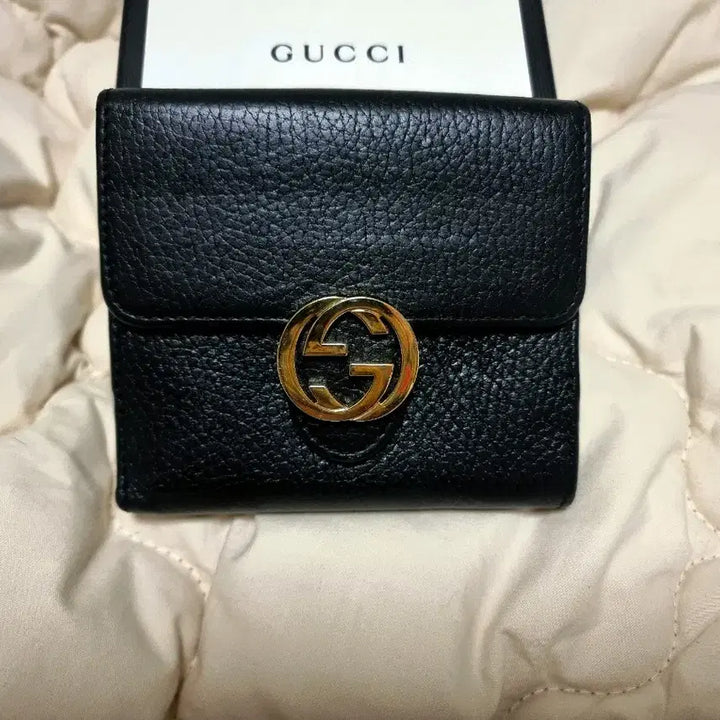 [BUNJANG] Gucci Interlocking Wallet Black / 정품 구찌 인터로킹 지갑 블랙