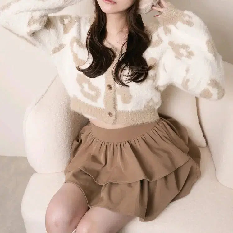 [BUNJANG] No Group/Member Information. / 립서비스 호피 가디건 세트 스나이델앤드마리스나계다리치에블린그레일랜디리젝시