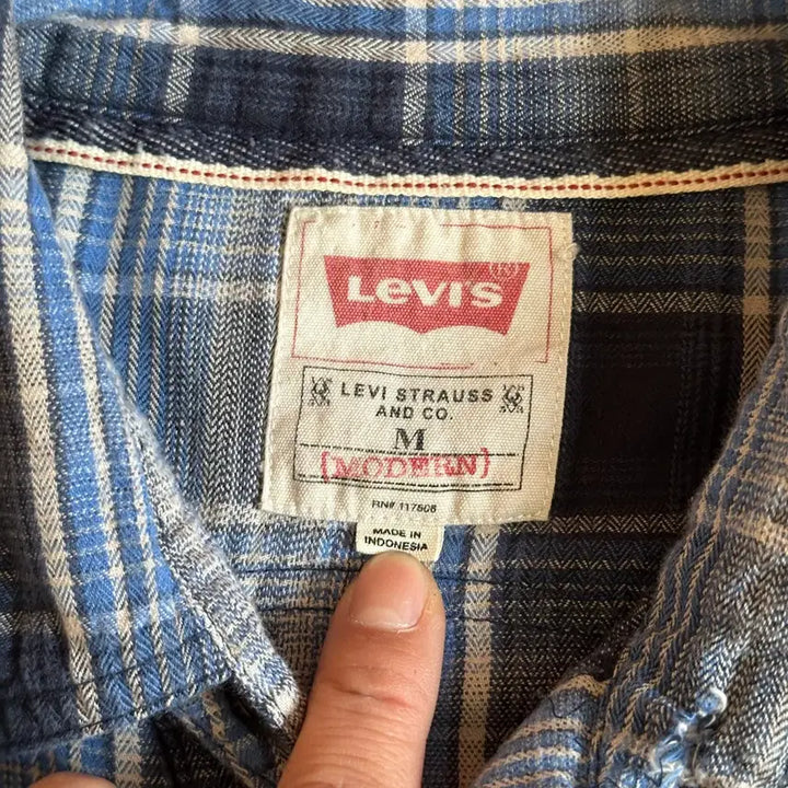 [BUNJANG] Levi's Check Western Shirt - Size M / 리바이스 체크 웨스턴 셔츠 M