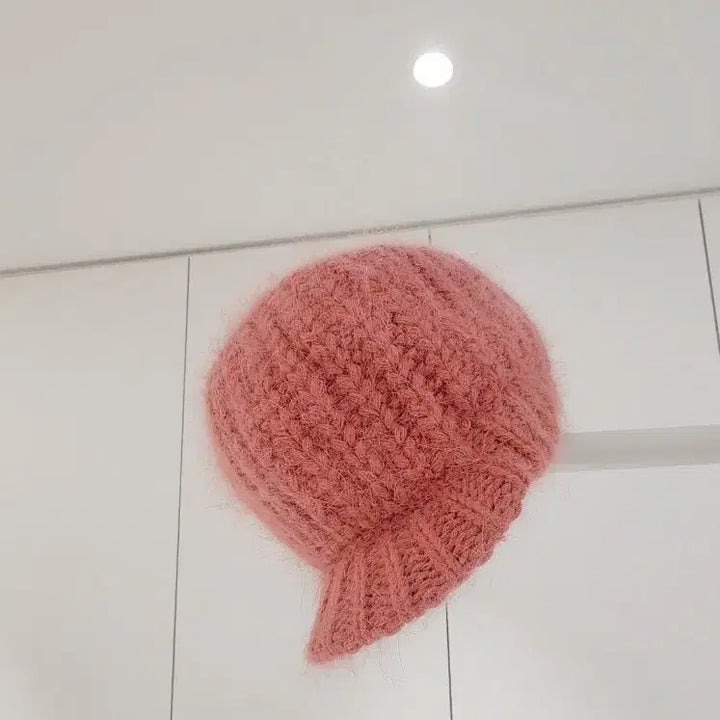 [BUNJANG] Angora Knit Cap / 앙고라 털모자 니트캡 털실모자 분홍색