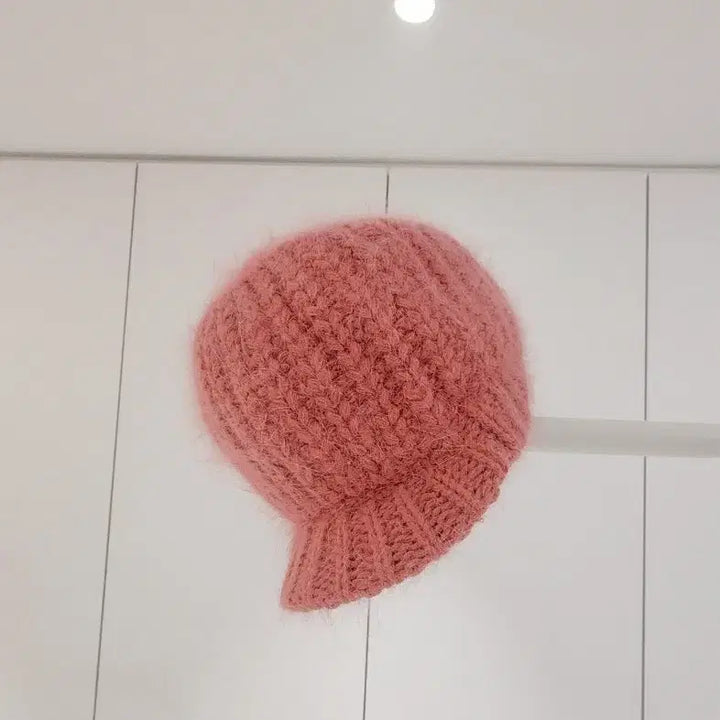 [BUNJANG] Angora Knit Cap / 앙고라 털모자 니트캡 털실모자 분홍색