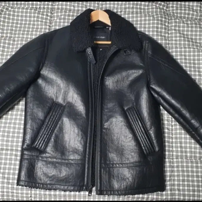 [BUNJANG] Calvin Klein Black Mouton Jacket / Ck캘빈클라인 블랙 무스탕 자켓