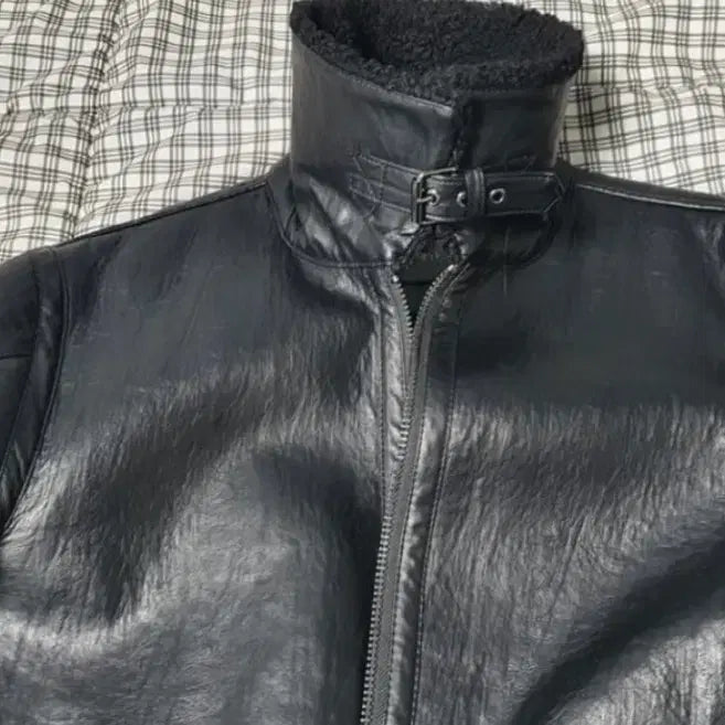 [BUNJANG] Calvin Klein Black Mouton Jacket / Ck캘빈클라인 블랙 무스탕 자켓