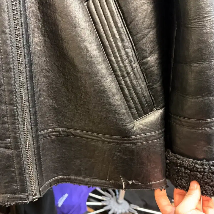 [BUNJANG] Calvin Klein Black Mouton Jacket / Ck캘빈클라인 블랙 무스탕 자켓