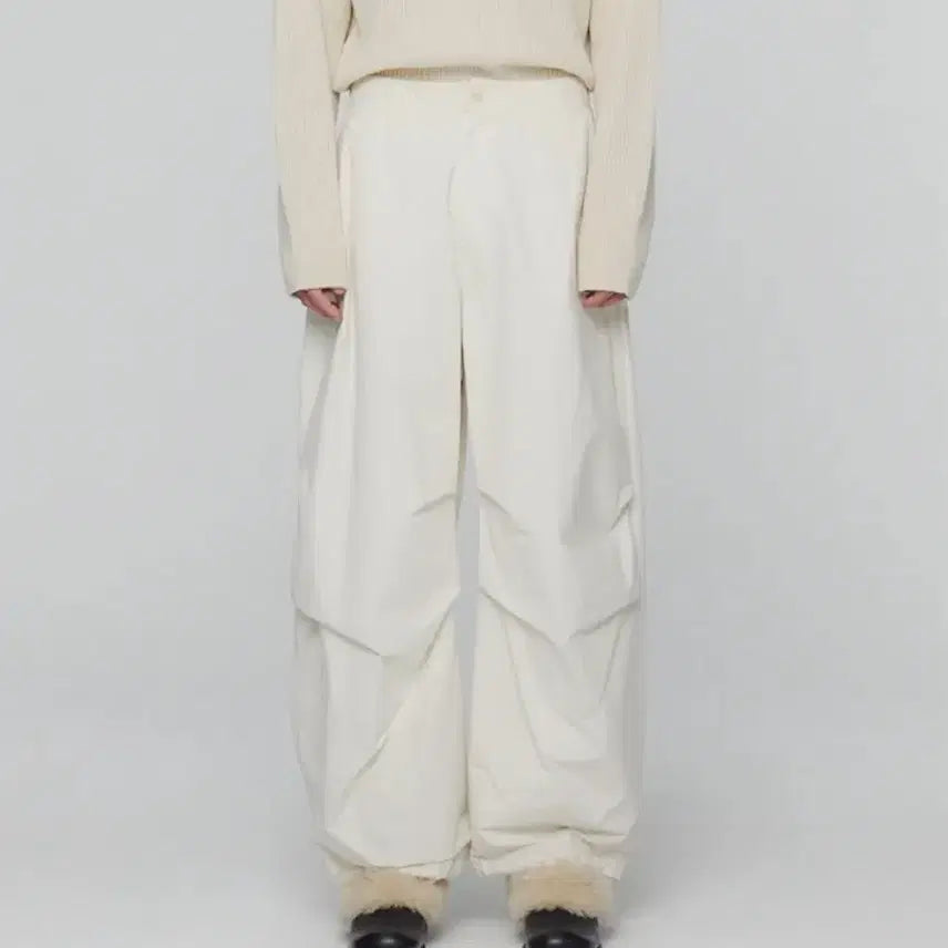 [BUNJANG] L Amomento Cotton Nylon Fatigue Pants Ecru / (L)아모멘토 코튼 나일론 퍼티그 팬츠 에크루