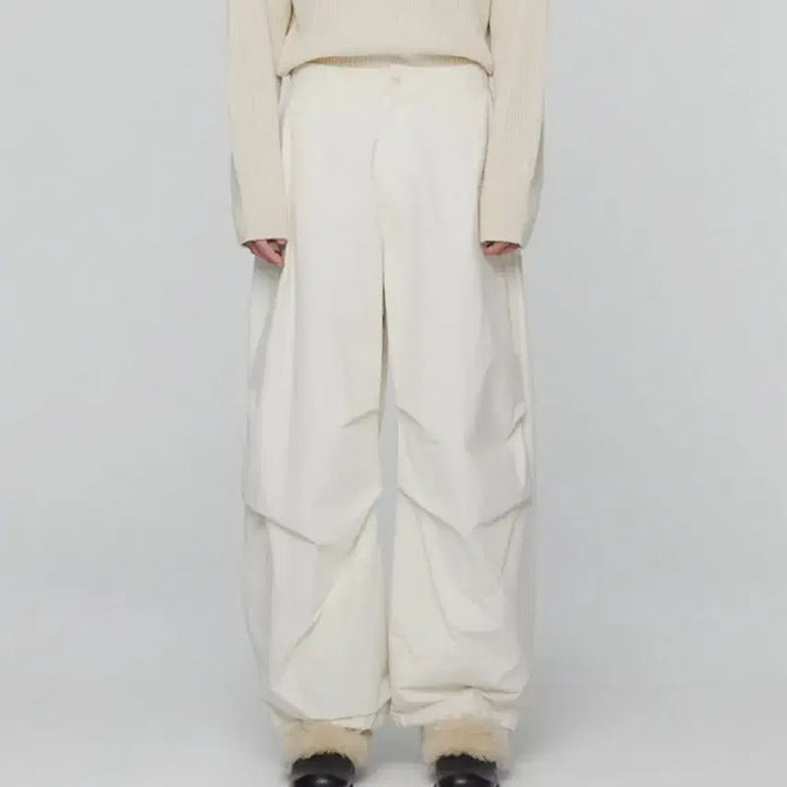 [BUNJANG] L Amomento Cotton Nylon Fatigue Pants Ecru / (L)아모멘토 코튼 나일론 퍼티그 팬츠 에크루