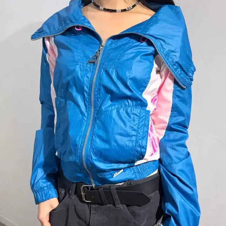 [BUNJANG] Diesel High Neck Windbreaker Jacket / 디젤 하이넥 바람막이 자켓